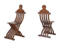 A Pair of Syrian Bone-Inlaid Chairs