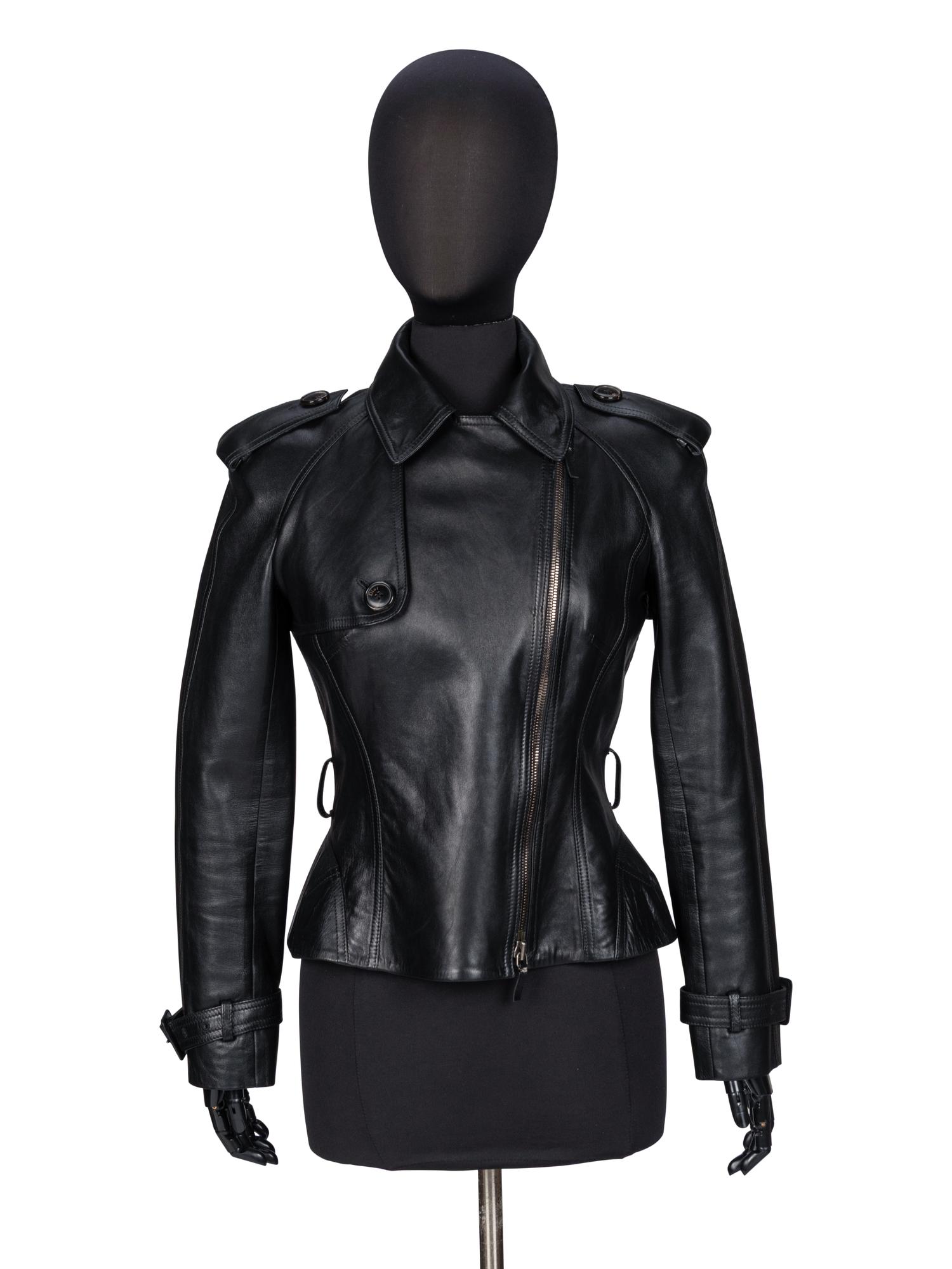 Christian Dior, Black Leather Motorcycle Jacket
