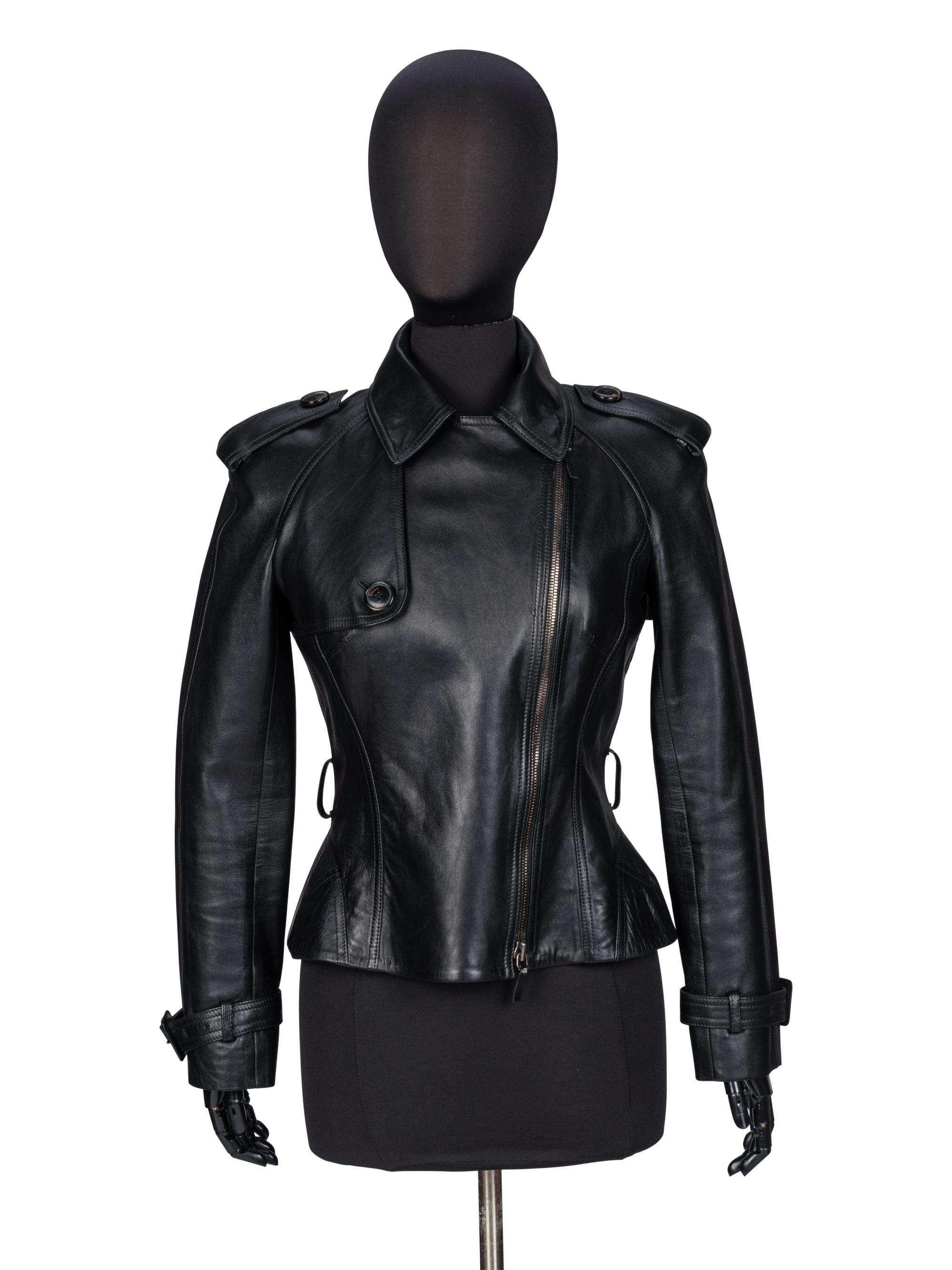 Christian Dior, Black Leather Motorcycle Jacket
