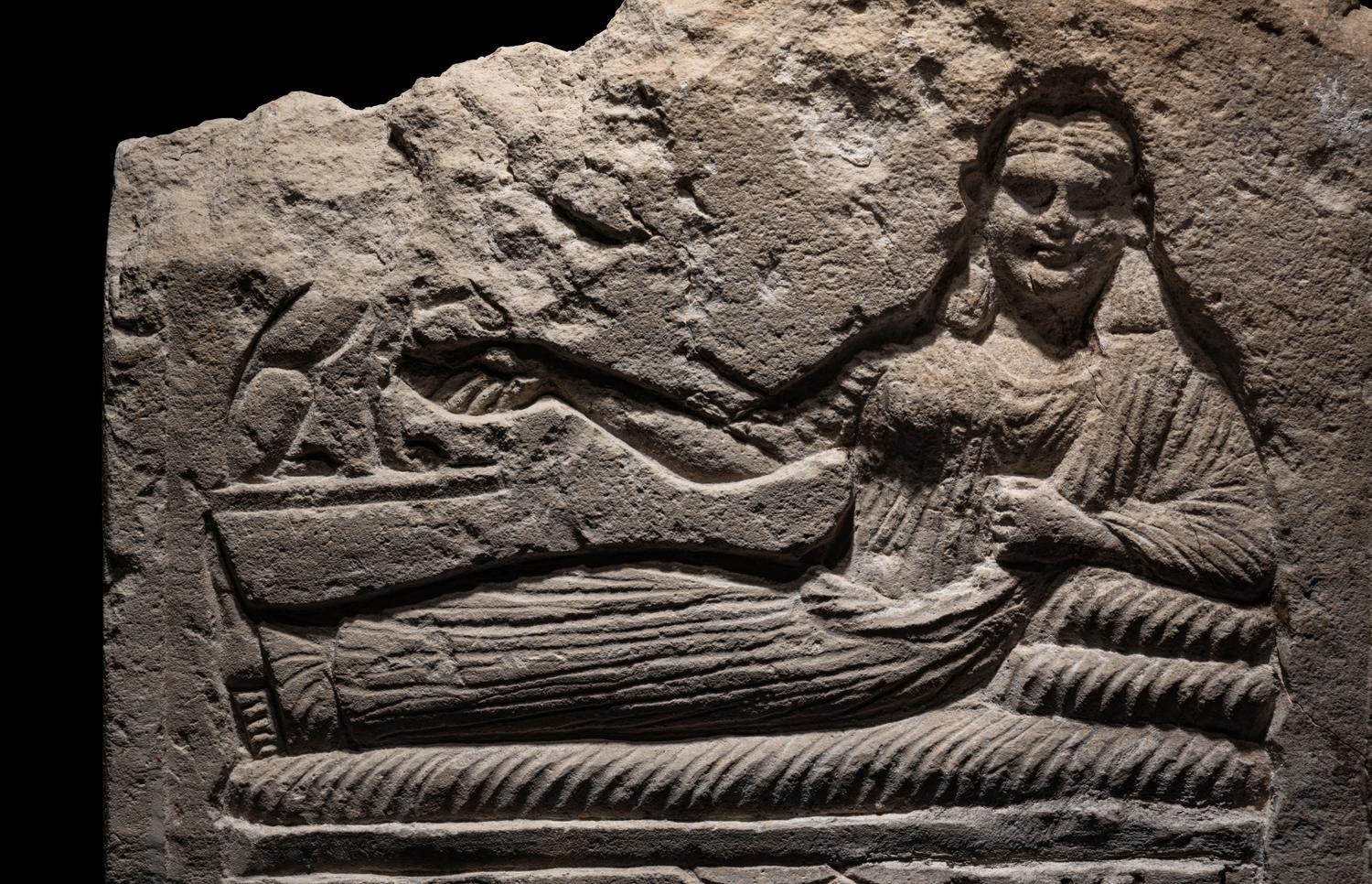 A Romano-Egyptian Limestone Funerary Stele