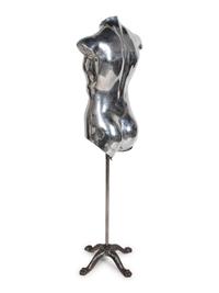 A Silvered Male Mannequin Form