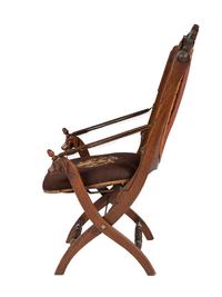 [TRAVEL & EXPLORATION] -- [PEARY, Robert (1856-1920)]. Folding camp chair identified to explorer Robert E. Peary and which accompanied him on the SS Roosevelt during his Arctic explorations.