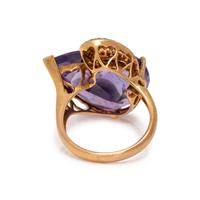 AMETHYST AND DIAMOND RING