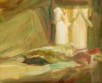 Artist's Studio with Cat