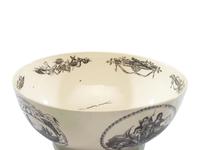 A Liverpool Transfer-Printed Creamware 'John Adams' Punch Bowl