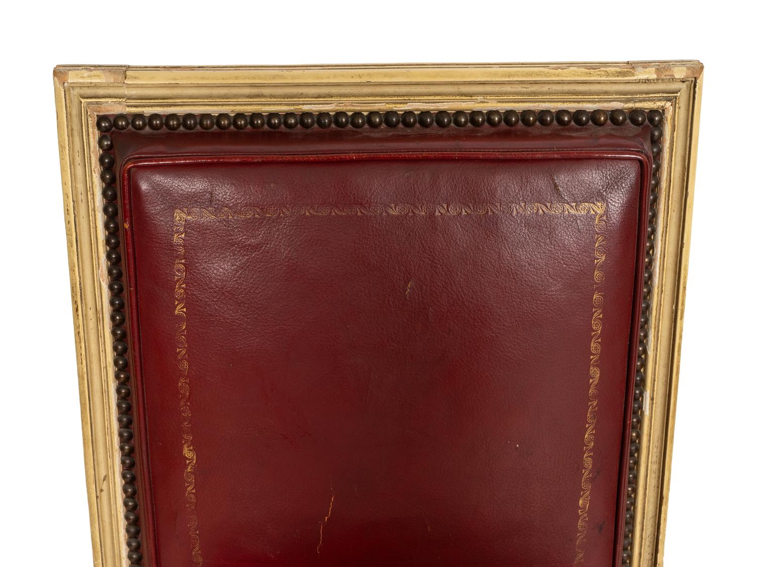 A Set of Six Louis XVI Style Cream Painted Side Chairs