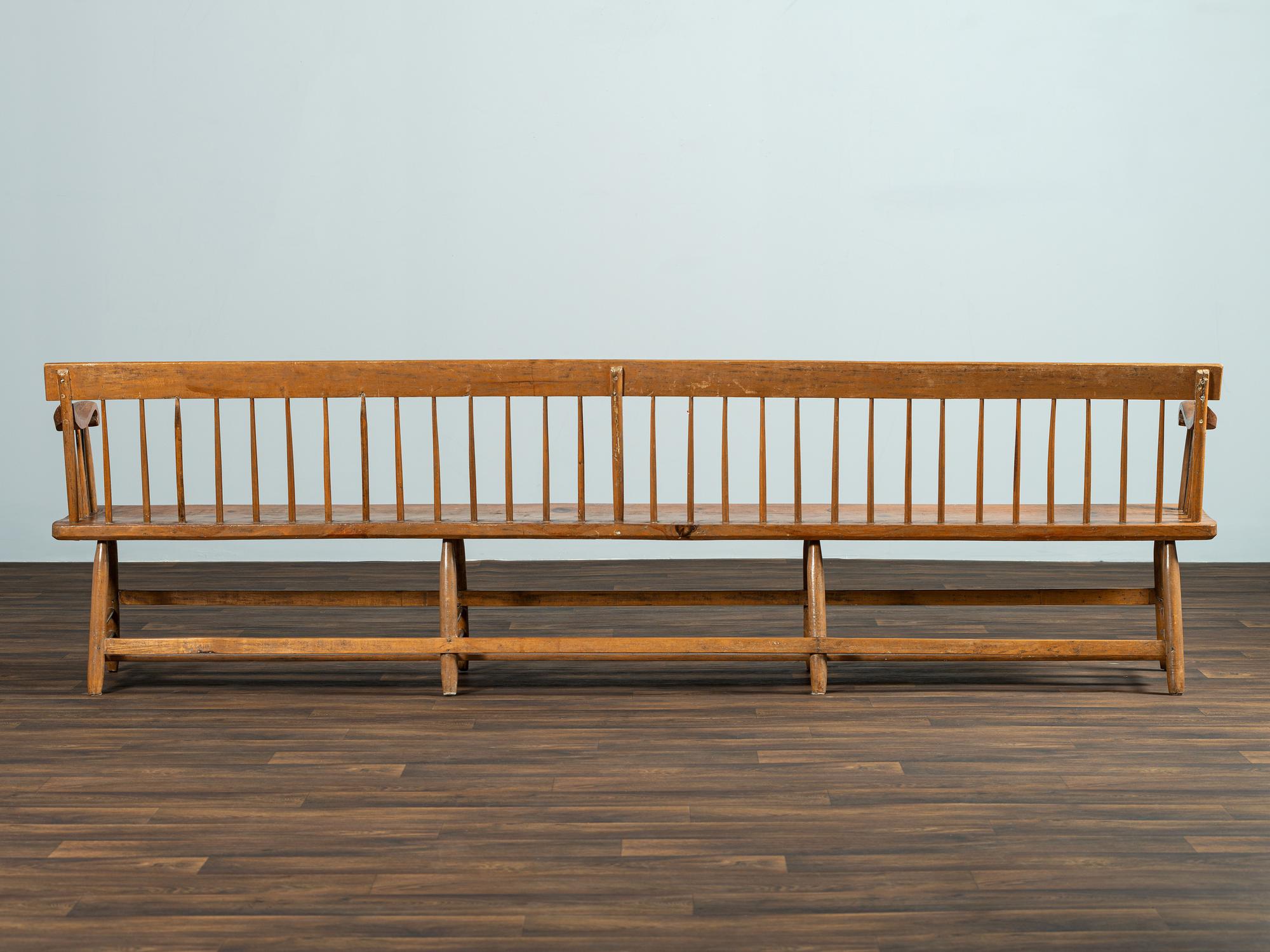 An Exceptionally Long Windsor Settle Bench
