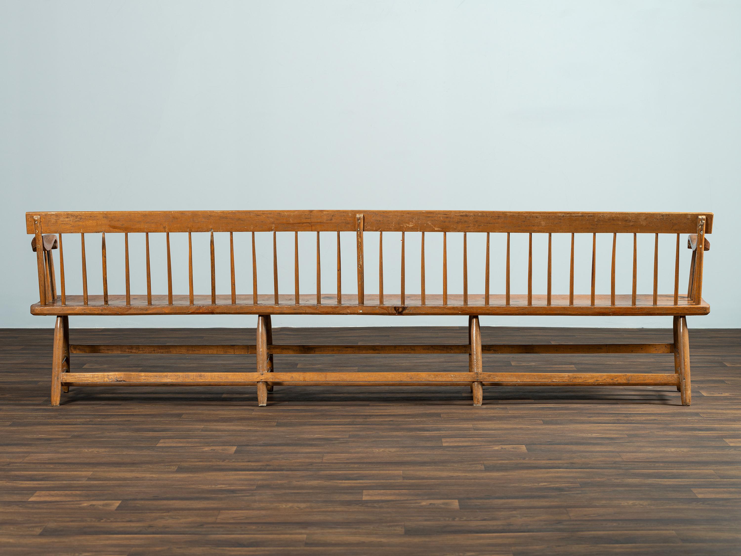 An Exceptionally Long Windsor Settle Bench