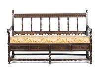 A Charles II Oak Hall Bench