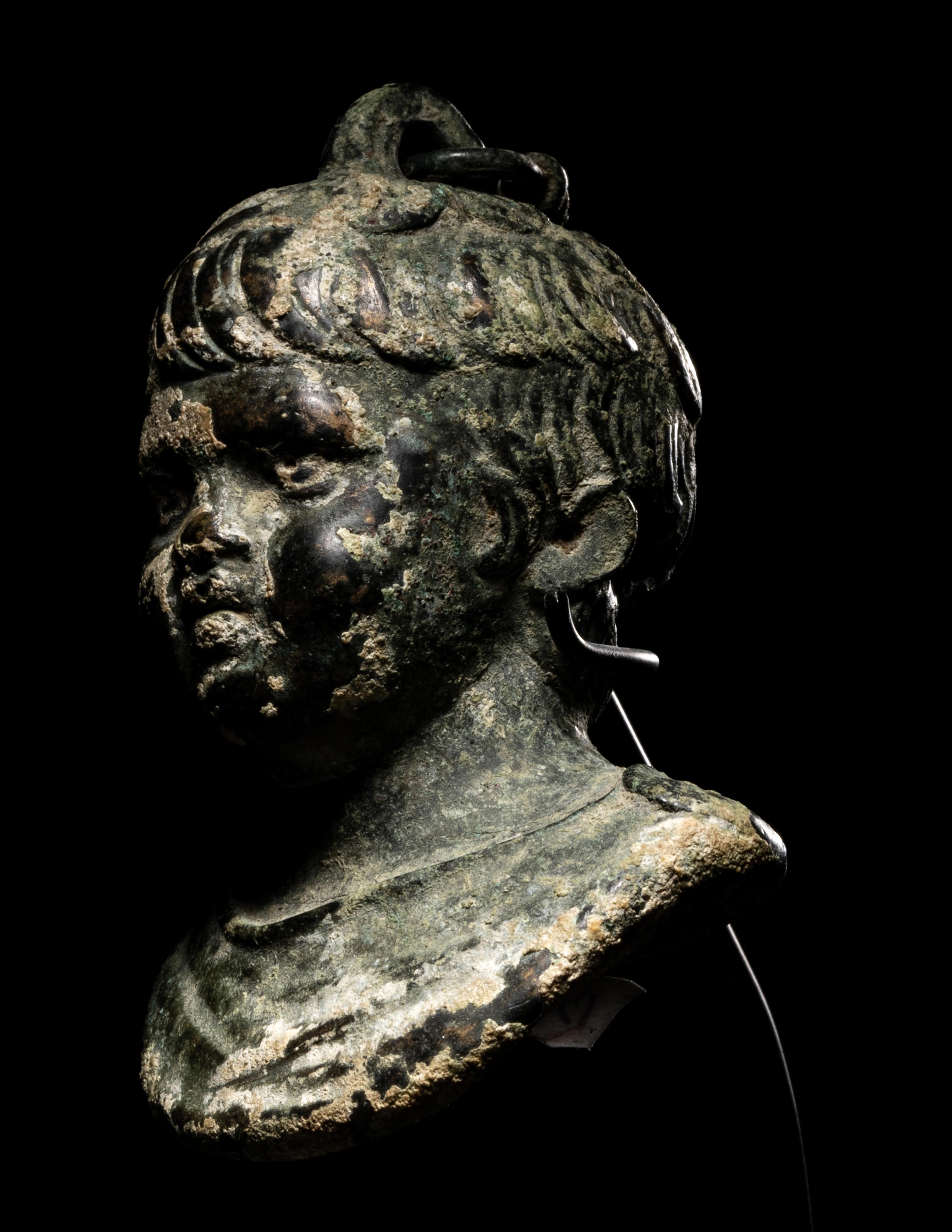 A Roman Bronze Weight in the Form of a Boy