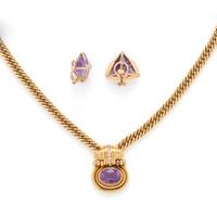 YELLOW GOLD AND AMETHYST JEWELRY