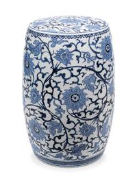 A Chinese Blue and White Porcelain Garden Seat — 20TH CENTURY