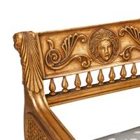 A Pair of Italian Neoclassical Style Giltwood and Cane Armchairs