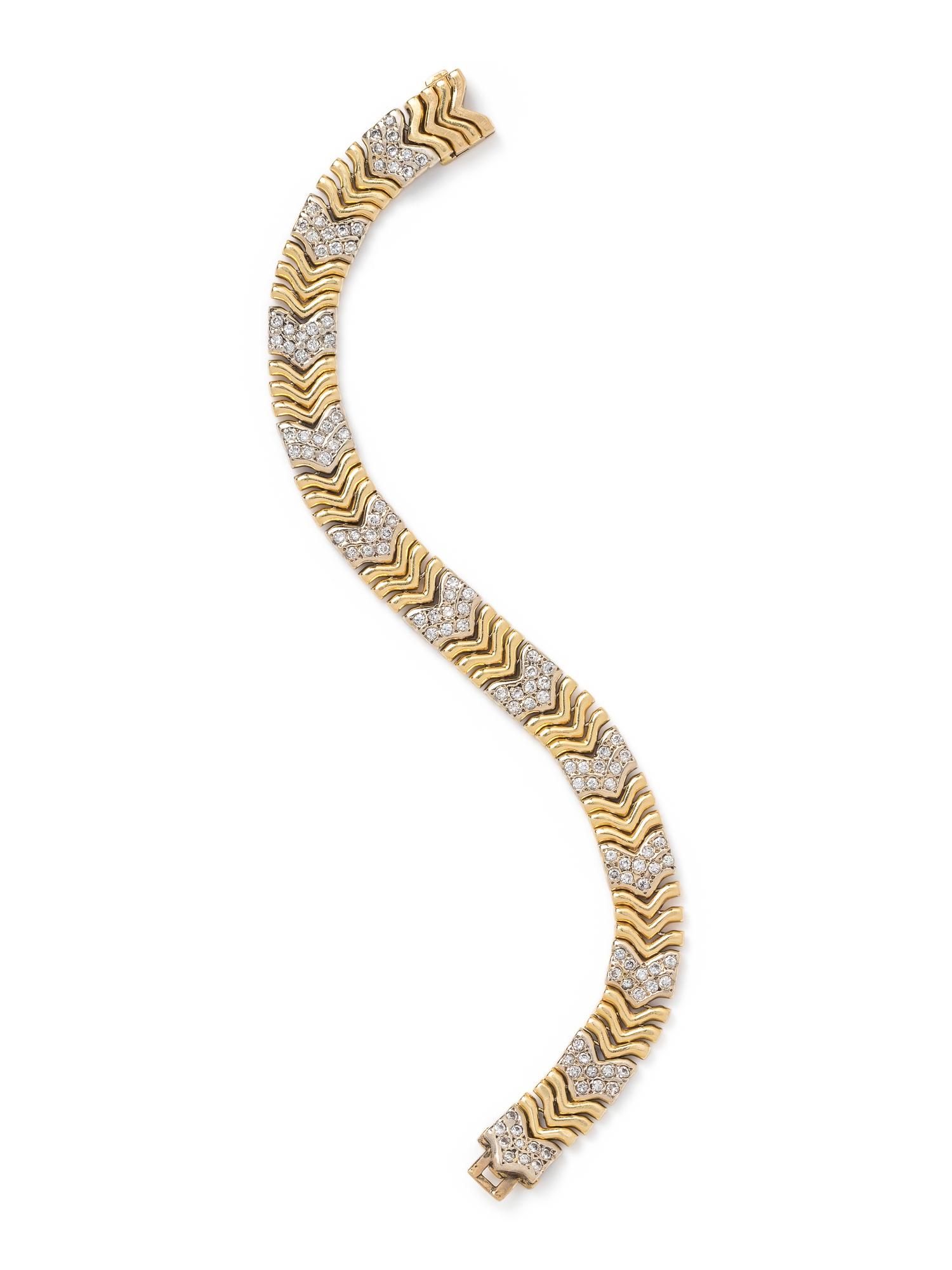 YELLOW GOLD AND DIAMOND BRACELET
