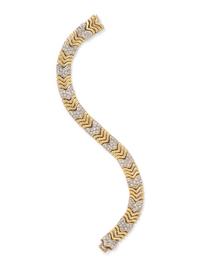 YELLOW GOLD AND DIAMOND BRACELET