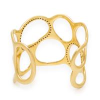 YELLOW GOLD AND DIAMOND CUFF BRACELET