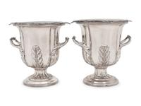 A Pair of Silver-Plate Wine Coolers