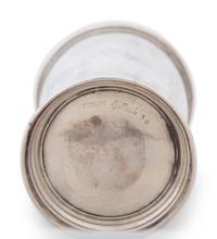 An American Silver Hand-Hammered Flask and Six Mint Julep Cups — 20TH CENTURY