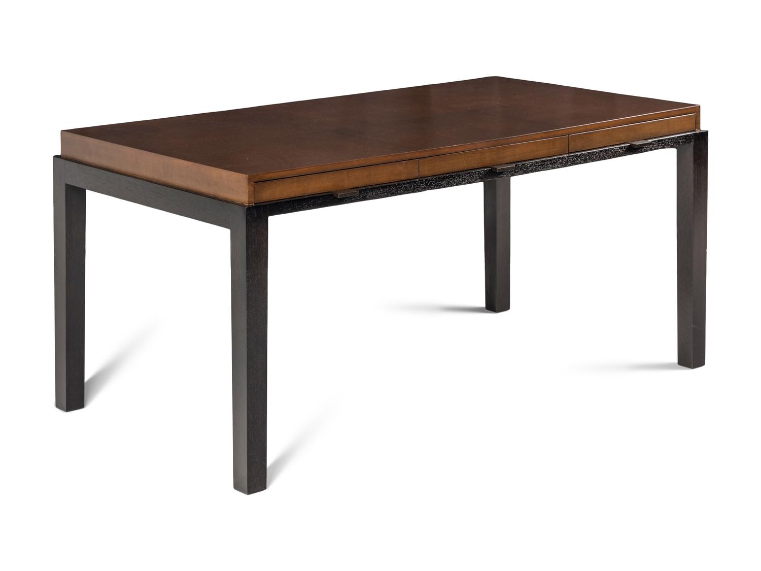A Contemporary Part-Ebonized Oak Desk