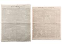 [SLAVERY & ABOLITION]. Advertisements for the return of freedom seekers published in 7 issues of The National Intelligencer . Washington, DC: 1831-1858.