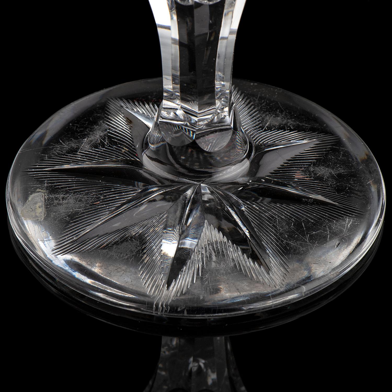 A Tuthill Brilliant and Intaglio-Cut Baluster Vase with a Star-Cut Foot