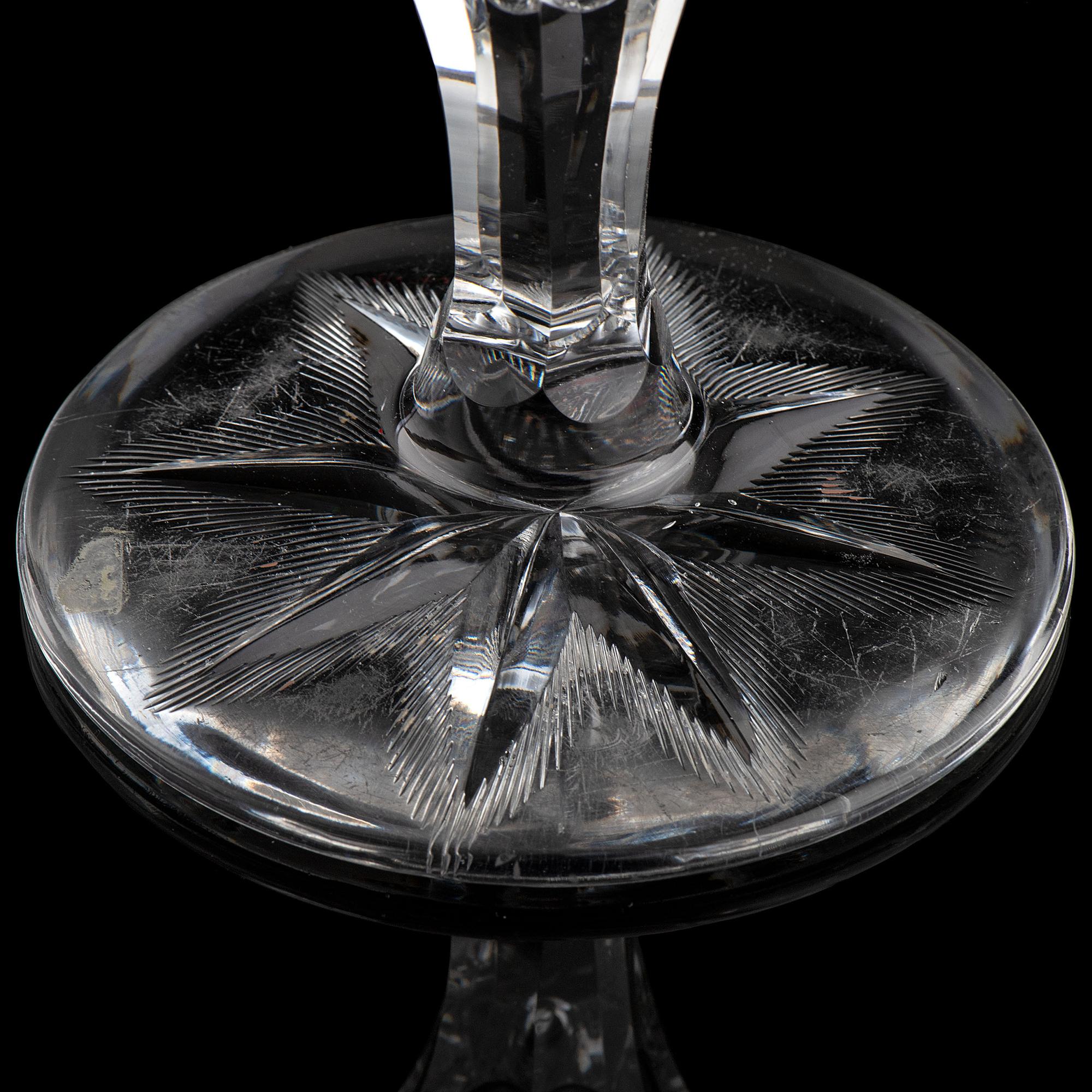 A Tuthill Brilliant and Intaglio-Cut Baluster Vase with a Star-Cut Foot