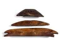 Iñupiaq Decorated Fossilized Walrus Ivory Tools