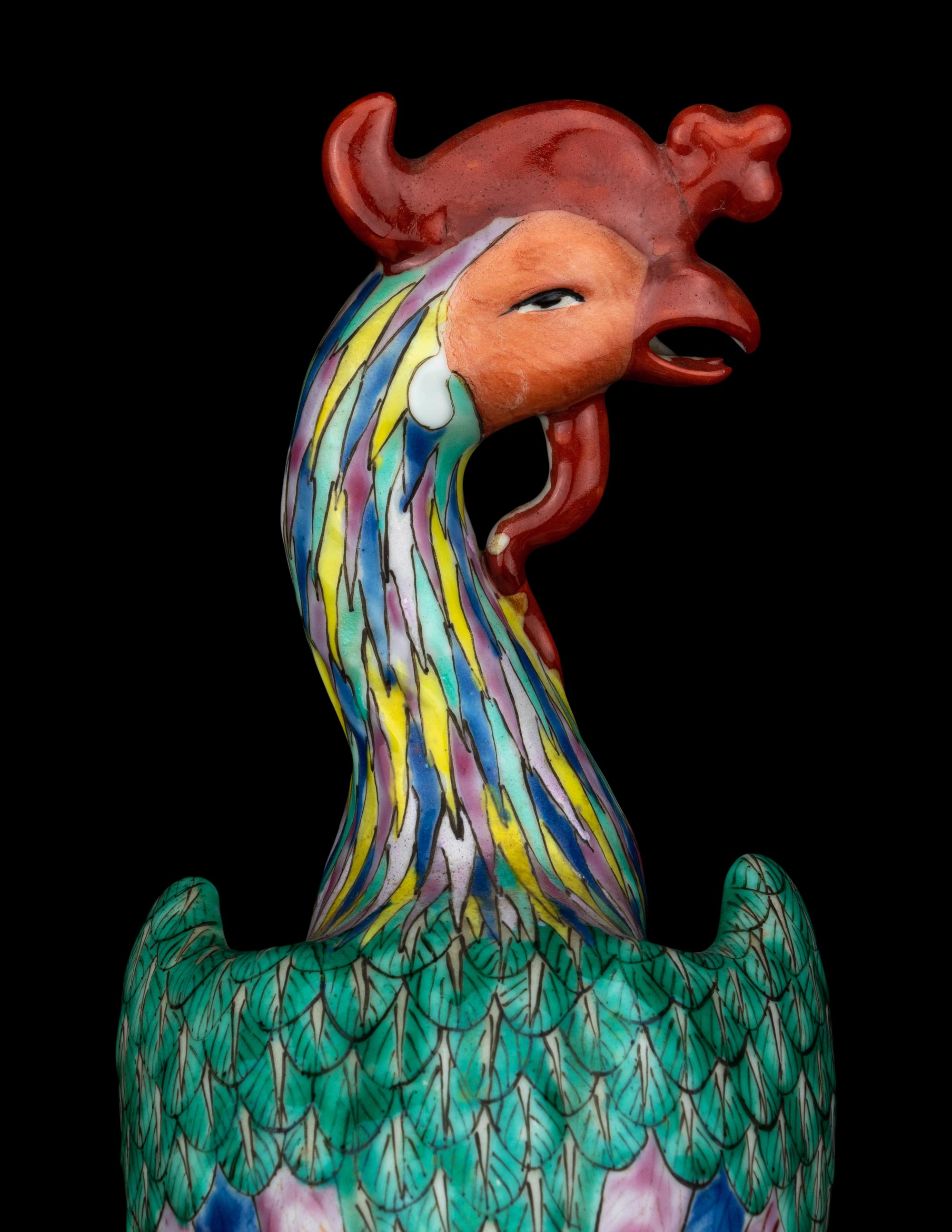 Six Chinese Export Porcelain Figures of Birds