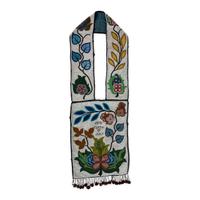 Anishinaabe Pictorial Beaded Bandolier Bag, Fourth of July