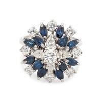 SAPPHIRE AND DIAMOND RING