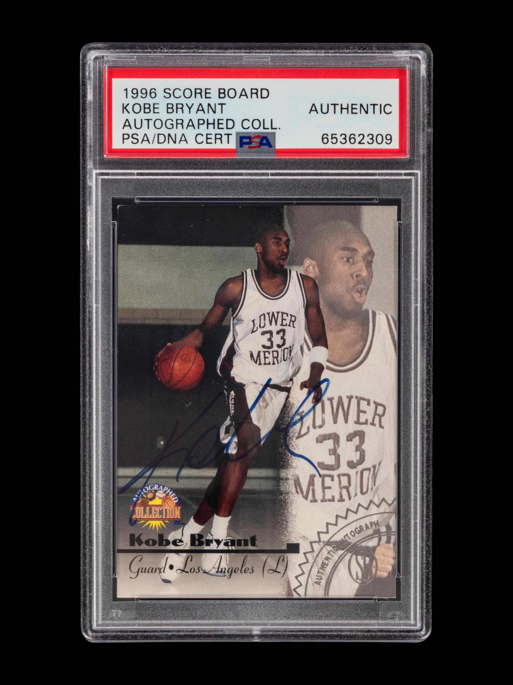 A 1996 Score Board Autographed Collection Autographs Kobe Bryant Signed Rookie Basketball Card No. 6 (PSA Authentic)