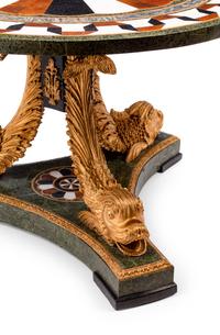 An Italian Parcel Gilt Specimen Marble Center Table