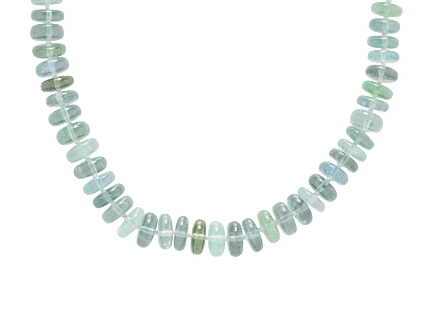 GREEN TOURMALINE BEAD NECKLACE