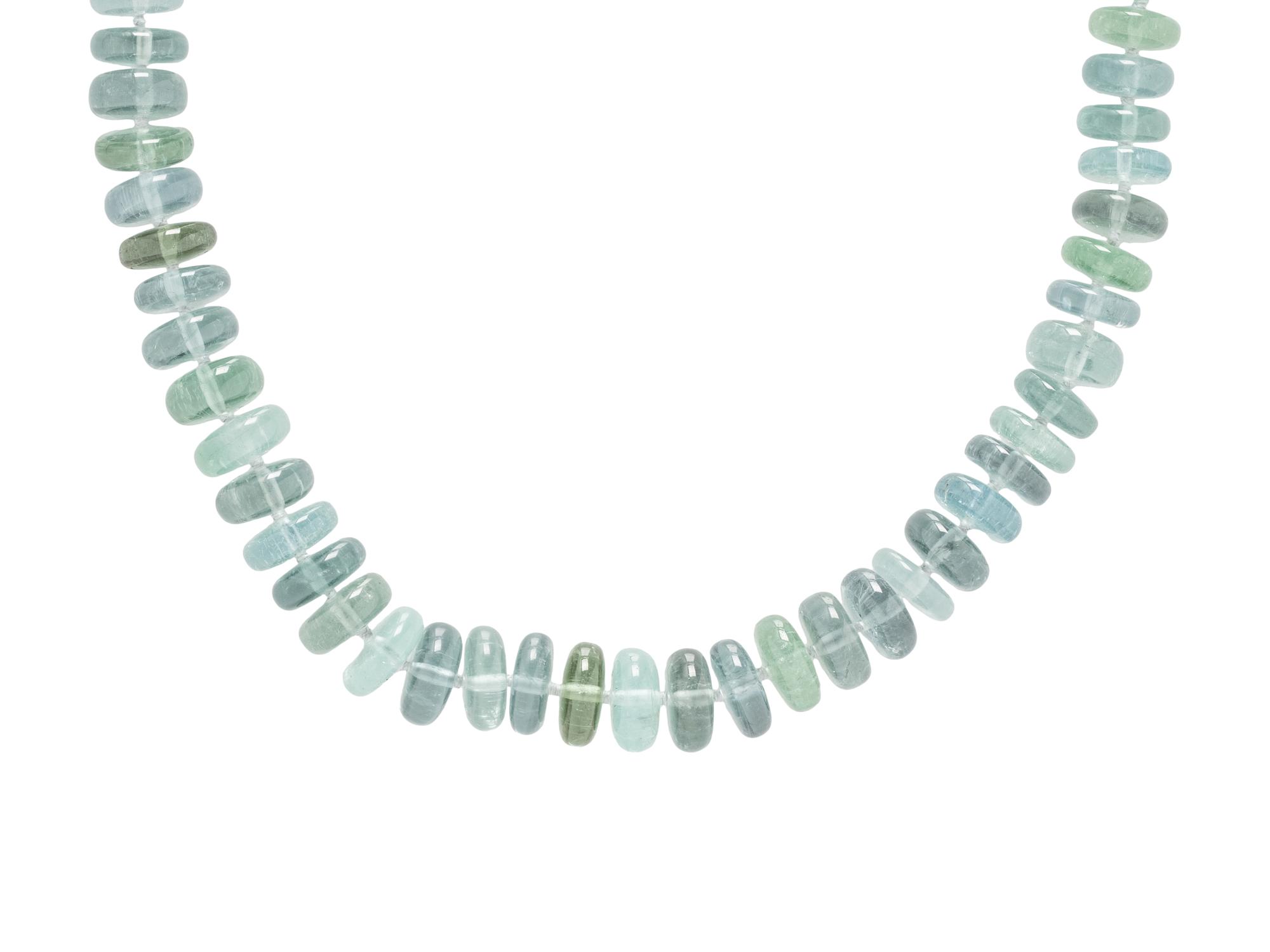 GREEN TOURMALINE BEAD NECKLACE