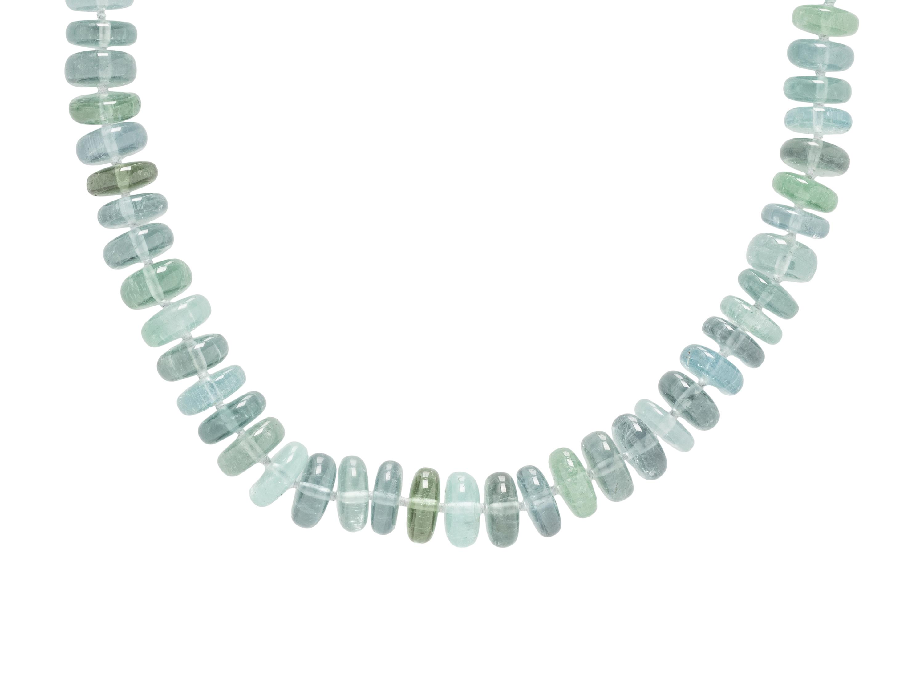 GREEN TOURMALINE BEAD NECKLACE