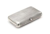 A Russian Silver Cigarette Case, Mark of Alexander Yegarov, Assay of Lev Oleks, Moscow, 1896, of rectangular form, the case with allove