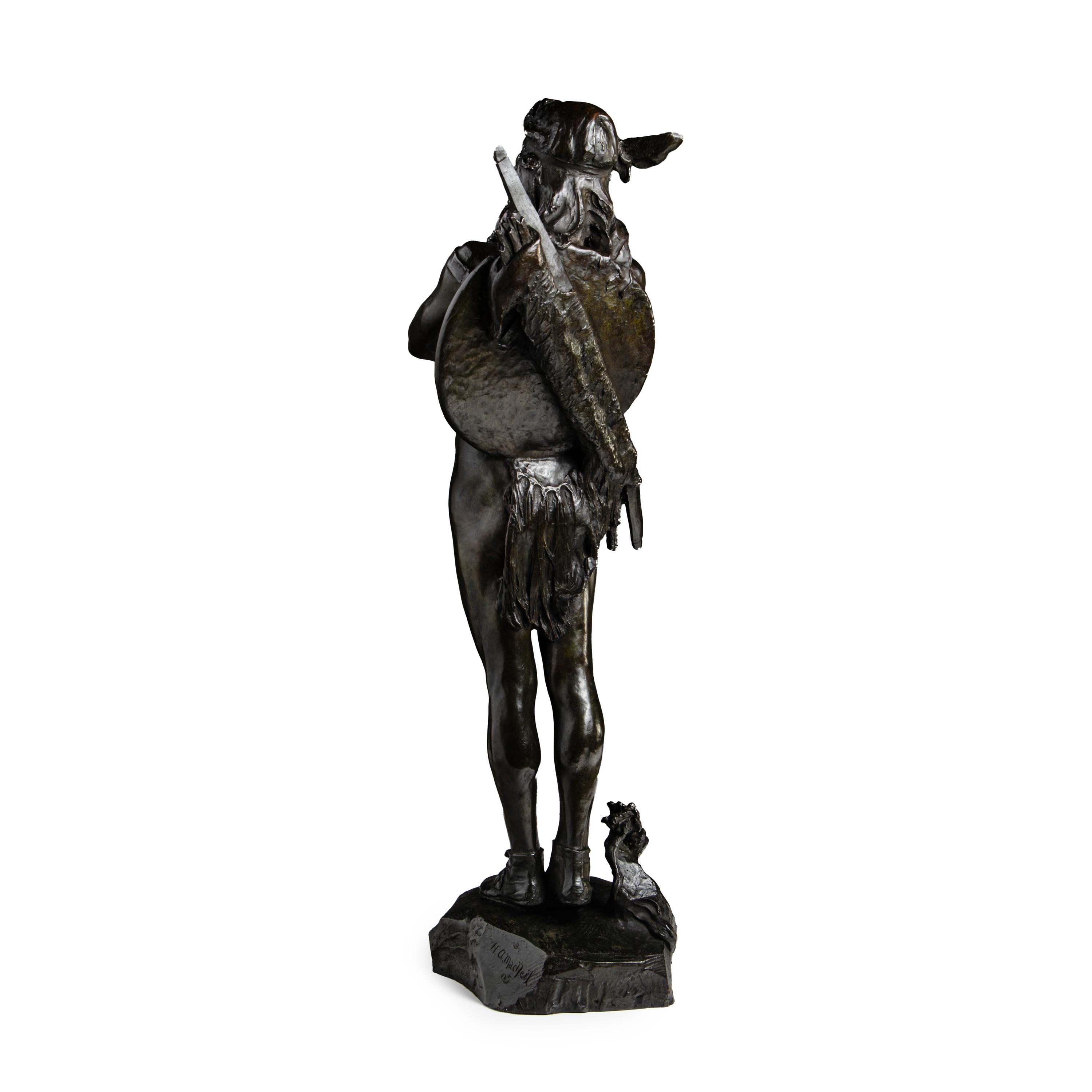 Hermon Atkins MacNeil (American, 1866-1947) — Chief of the Multnomah Tribe , conceived in 1903, this example cast circa 1905