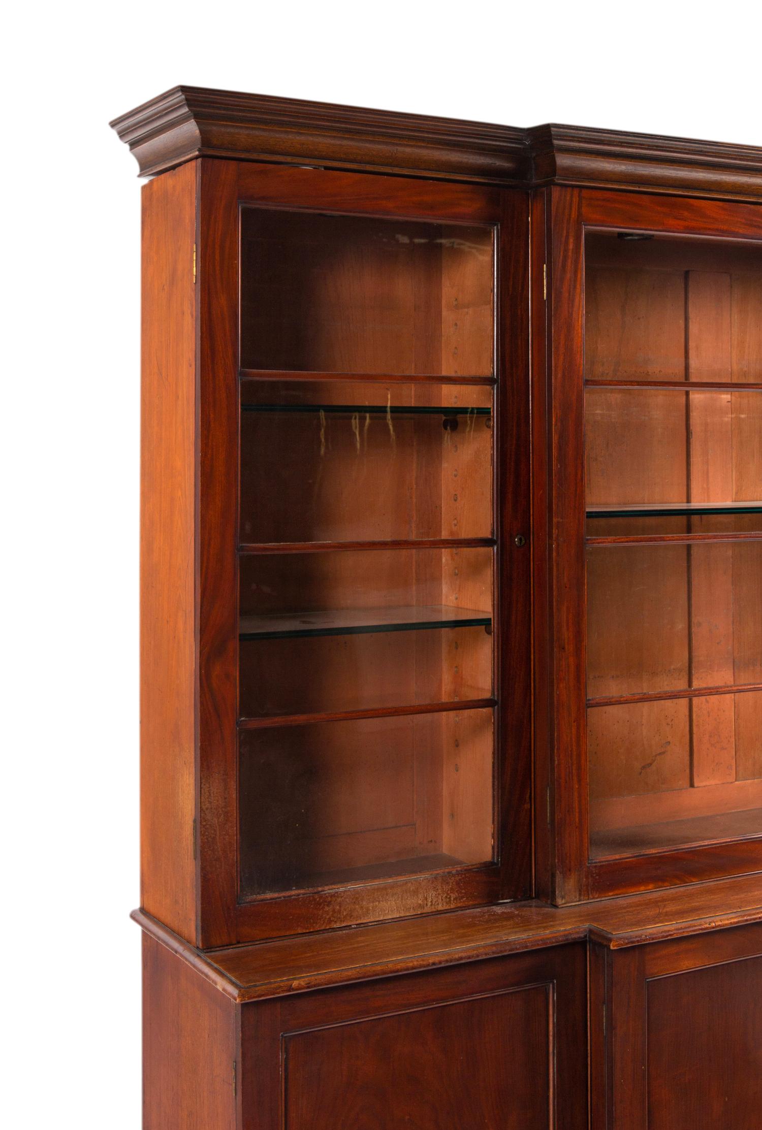 A George III Mahogany Breakfront Bookcase