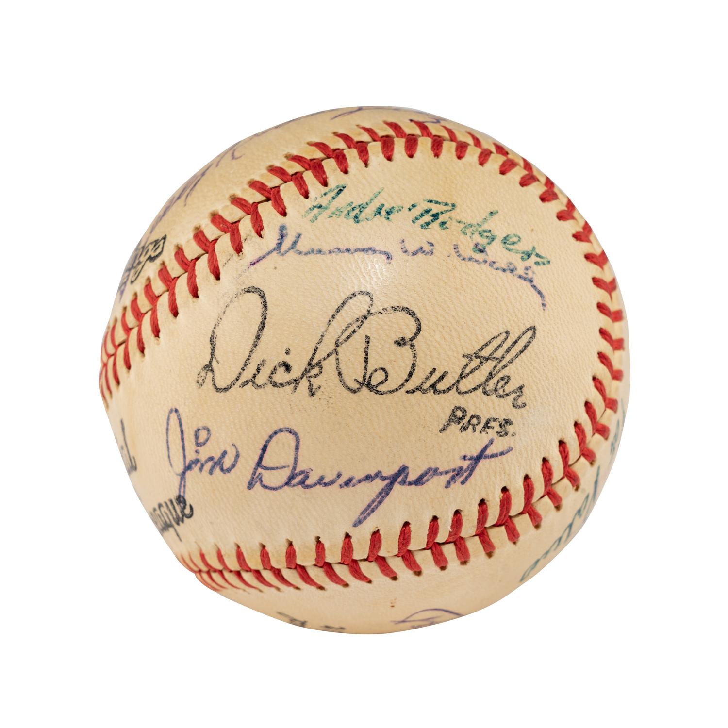 A 1956 Dallas Eagles Team Signed Autograph Baseball
