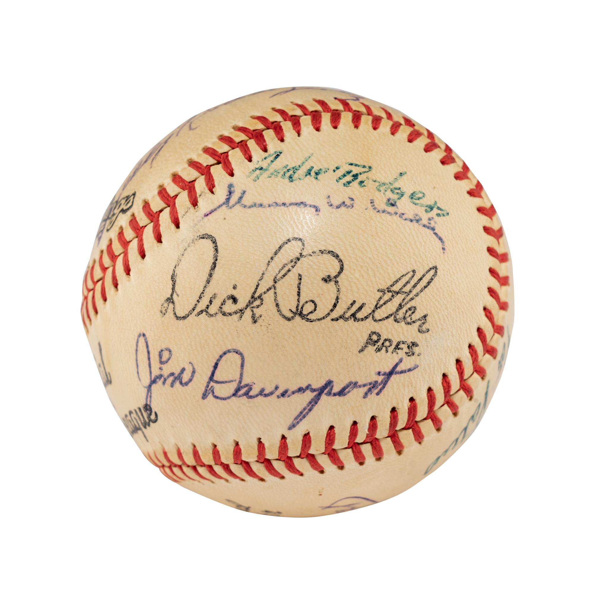 A 1956 Dallas Eagles Team Signed Autograph Baseball