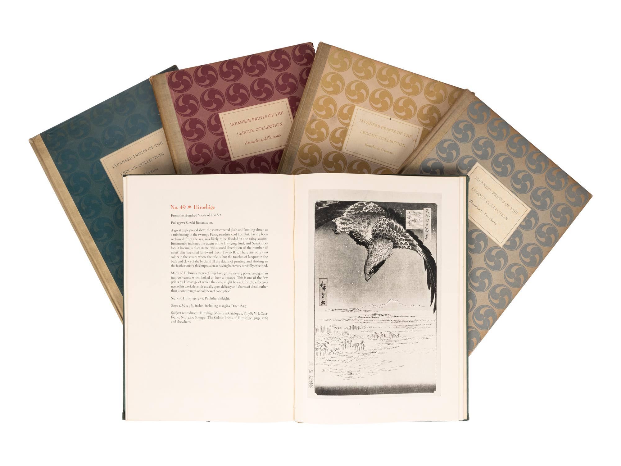 [JAPANESE PRINTS & DRAWINGS--COLLECTIONS] A group of multi-volumed works about Japanese Prints & Drawings in Private or Museum Collections, comprising:
