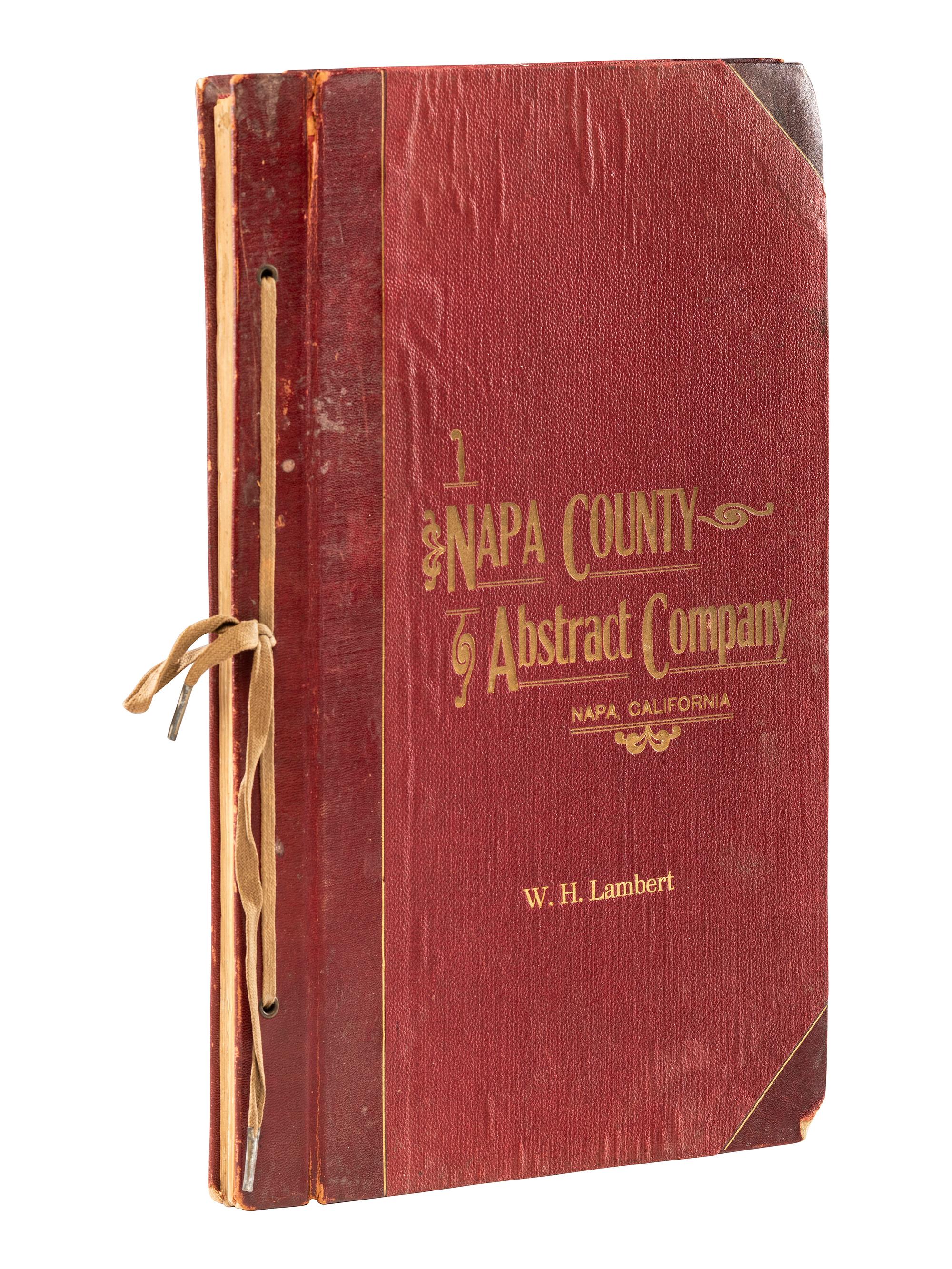 Western Americana Abstract of title for 626 acres in Napa County, a portion of the Chimiles Rancho. Napa, California: Napa County Abstract Company, 1914.