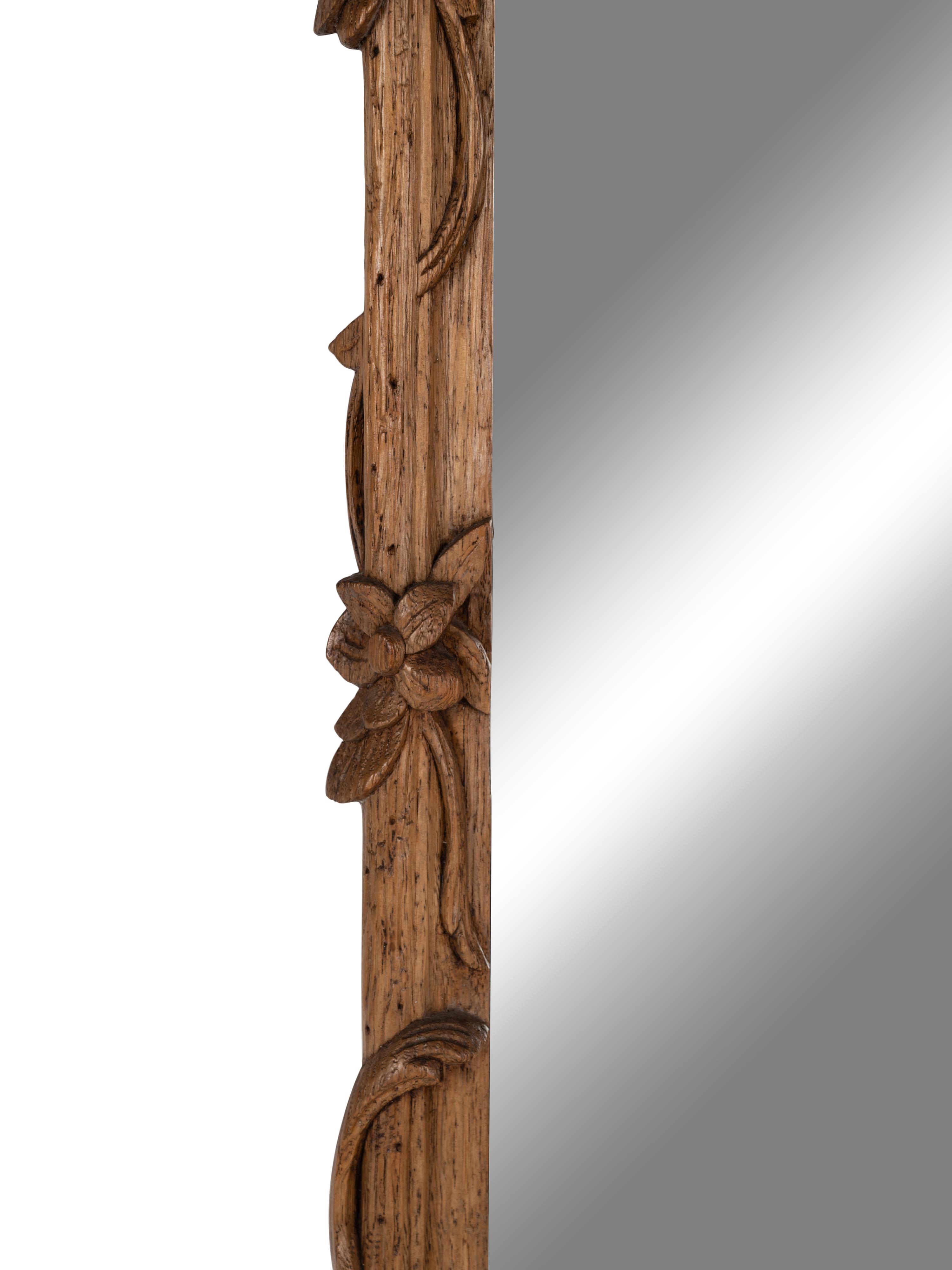 A George II Style Carved Oak Mirror