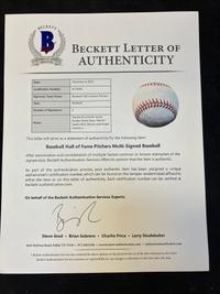 An All Century Team Ace Pitchers Signed Autograph Baseball Including Sandy Koufax (Beckett Authentication Services Letter)