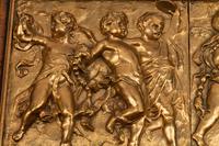 Two Italian Gilt-Bronze Plaques Depicting A Procession of Cupids