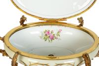 A Gilt Metal Mounted Sèvres Style Porcelain Table Casket