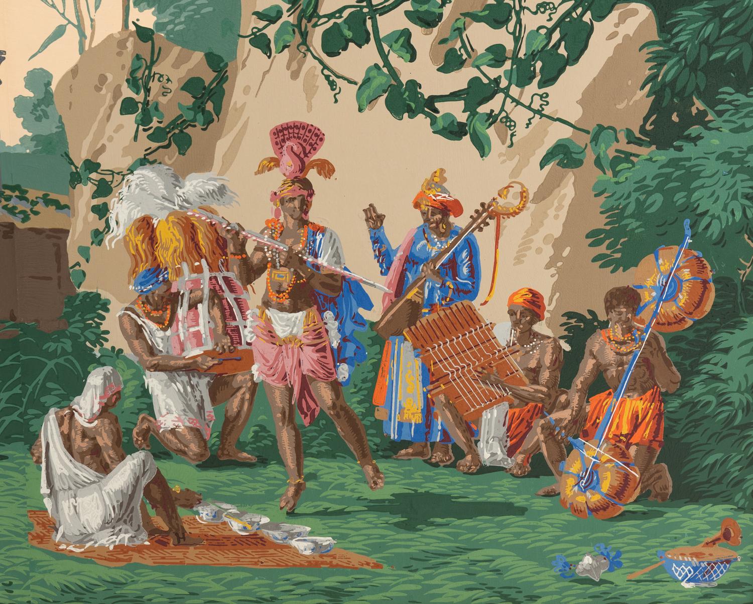 Three Zuber Wallpaper Panels