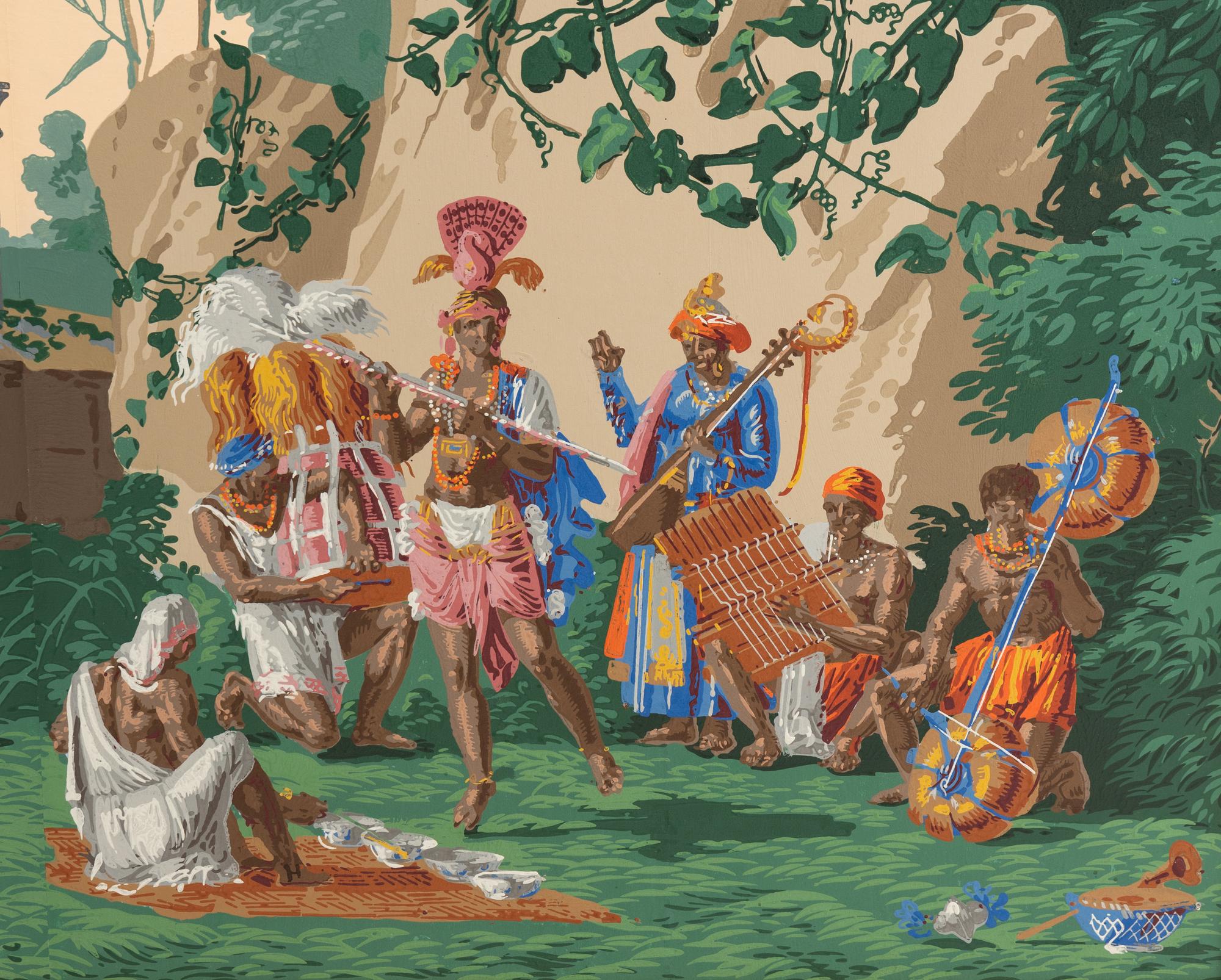 Three Zuber Wallpaper Panels