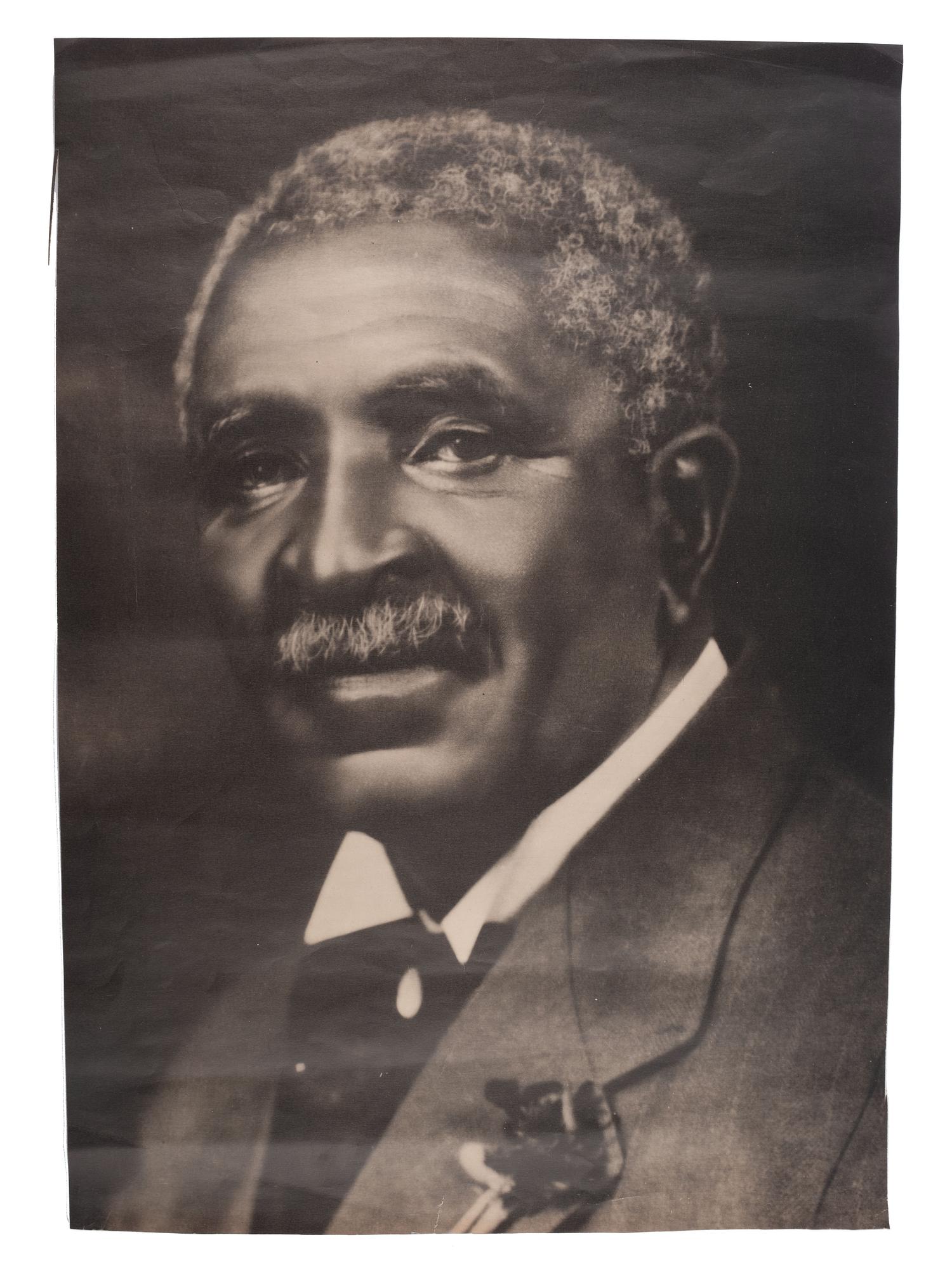 [AFRICAN AMERICANA]. Large format portrait of George Washington Carver.