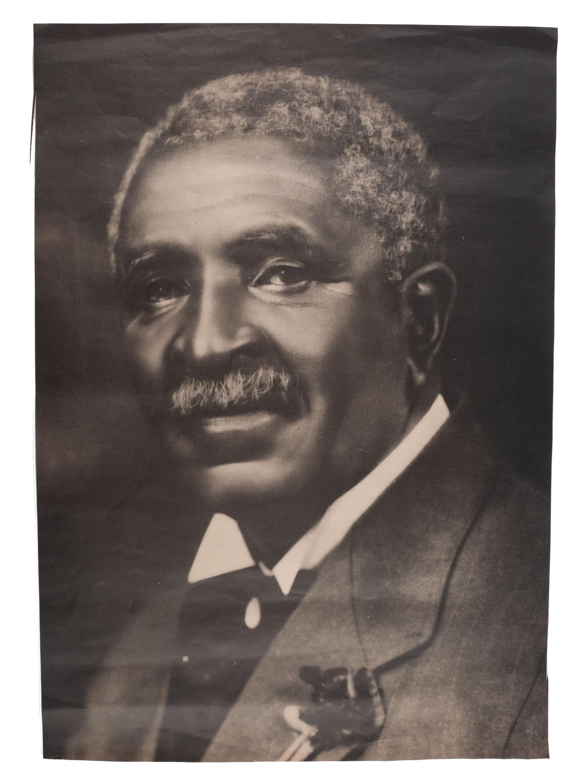 [AFRICAN AMERICANA]. Large format portrait of George Washington Carver.